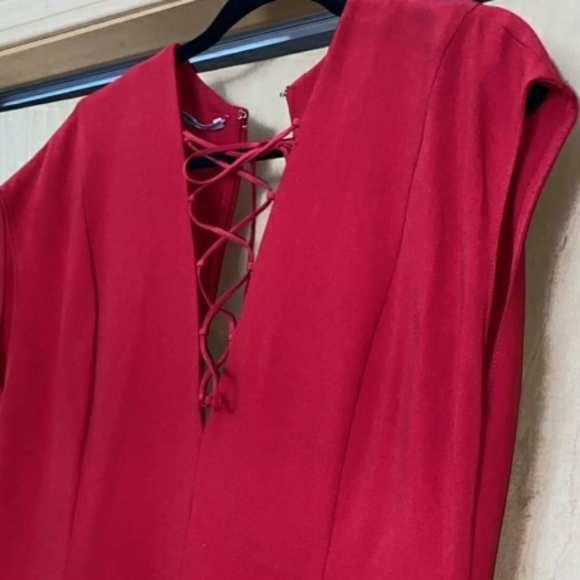 Stella Mc Cartney Paula Lace up Pleated Stretch Cr - Picture 6 of 10